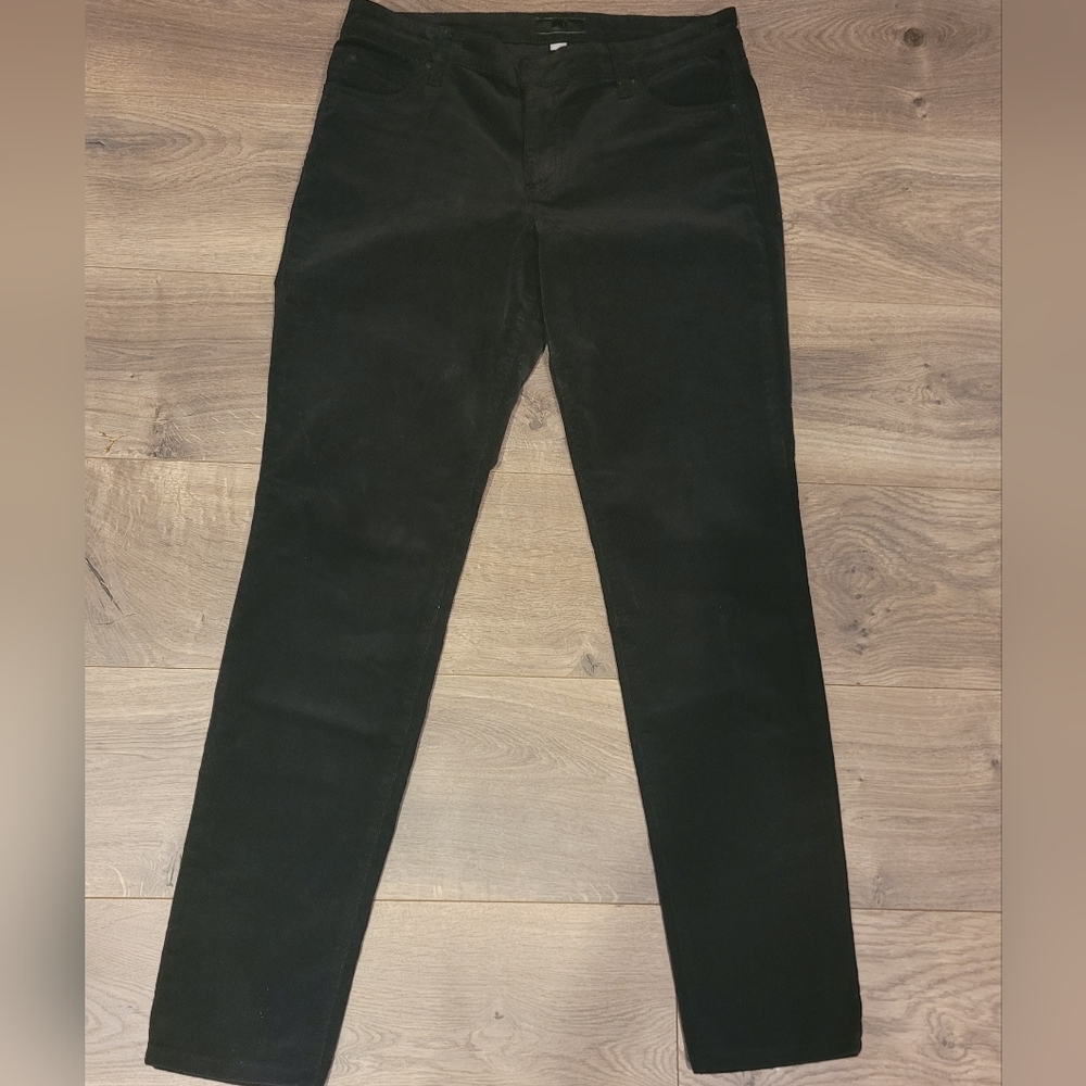 Kut From The Kloth Diana Skinny Corduroy Pants Black Size 10 Cotton Spandex